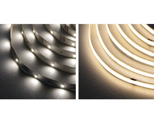 LED pásik so svetelnými bodmi a LED flexibilnou páskou na povrchu