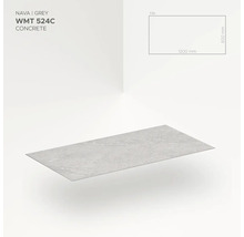 Sivá podlahová dlaždica vzhľad betónu, 1200 x 600 milimetrov