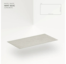 MASSI White WMT 503C betónová dlaždica, 1200 x 600 mm