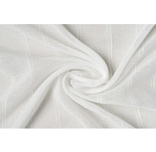 Biela záclonová látka s prúžkovaným vzorom