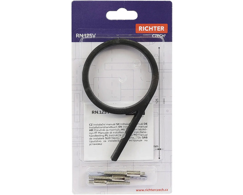 Pripojovací oblúk spotrebiča Richter s upevňovacím materiálom