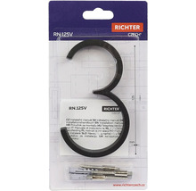 Číslo domu Richter 3, výška 125 mm