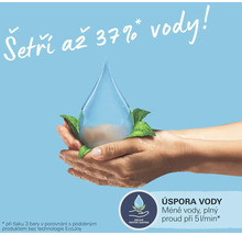 Upozornenie na úsporu vody: Ušetrite až 37 percent vody