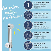 Prehľad vlastností produktu bidetovej spŕšky