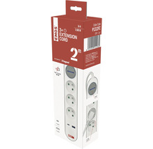 Balenie predlžovacieho kábla EMOS s tromi zásuvkami, portami USB-A a USB-C a dĺžkou kábla dva metre