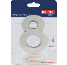 Číslo domu 8 z hliníka, výška 100 mm