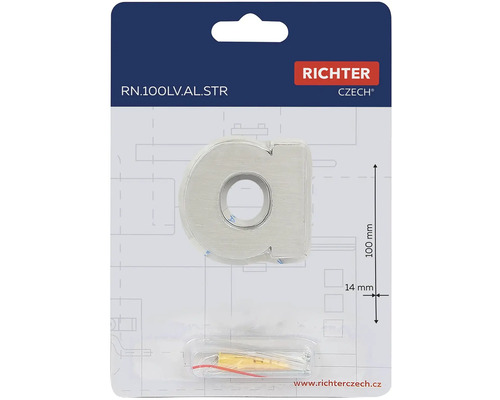 Richter Číslo domu nula z hliníka, výška 100 milimetrov