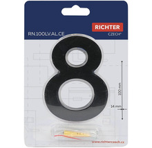 Domové číslo 8 z kovu, výška 100 mm