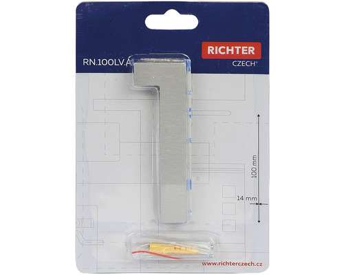 Číslo domu 1 z nehrdzavejúcej ocele vrátane montážneho materiálu