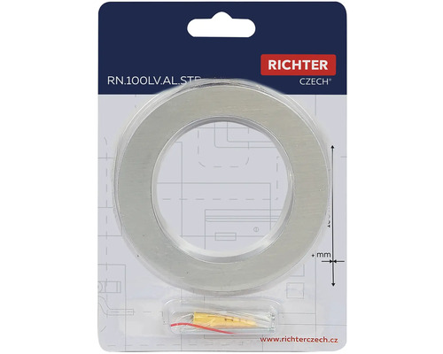 Krycia rozeta Richter pre vykurovacie rúrky z hliníka