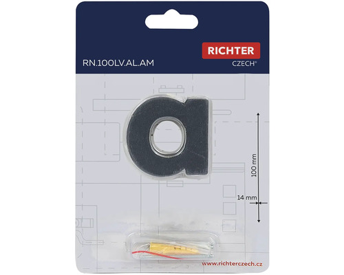 Richter Czech Písmeno a číslo domu z hliníka, výška 100 mm