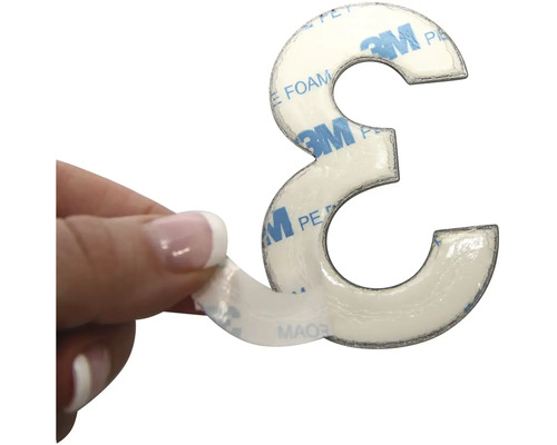 Číslo domu 3 s lepiacou páskou 3M