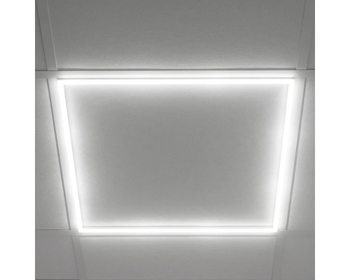 Pohľad na strop s obdĺžnikovým LED osvetlením