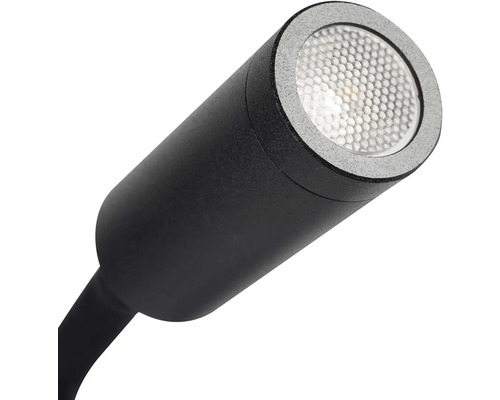 Čierne LED svietidlo v tvare valca