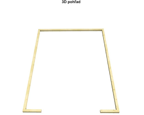 Drevený rám pre vyvýšený záhon v 3D modeli