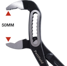 Kombinované kliešte na vodné čerpadlá s 50 milimetrovým otvorom čeľustí