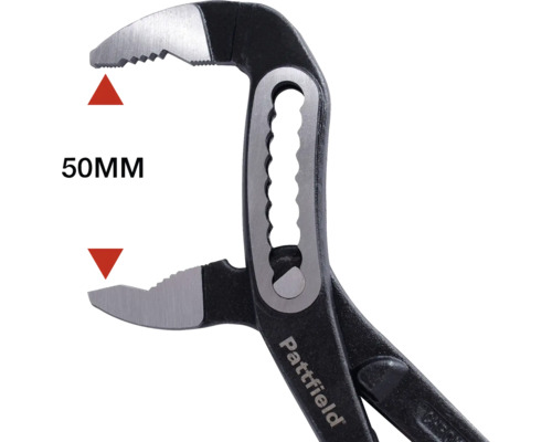 Kombinované kliešte na vodné čerpadlá s 50 milimetrovým otvorom čeľustí