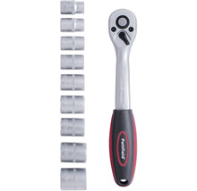 Sada račňového kľúča s rôznymi nástrčnými hlavicami