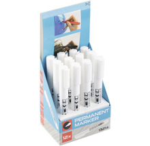 Balenie dvanástich bielych permanentných fixiek