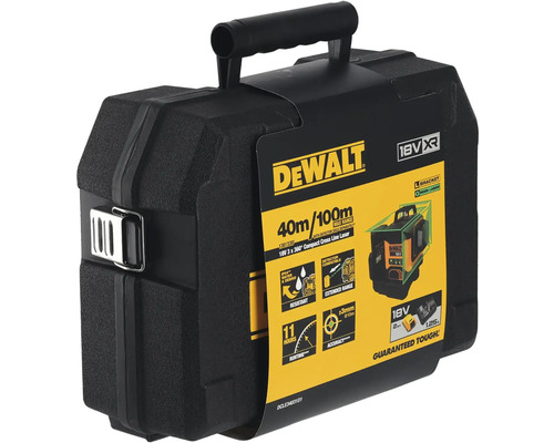 Súprava laserových krížových línií DeWalt v čiernom prenosnom kufríku