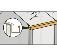 Detailný pohľad na konštrukciu skleníka s odkvapom