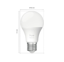 Žiarovka Philips Hue Essential s rozmermi 111 mm výška a 60 mm priemer