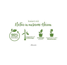 Vlastnosti udržateľnosti: Vyrobené zo 100 percent recyklovaného materiálu, vyrobené pomocou veternej energie, trvanlivá kvalita, vyrobené v Holandsku