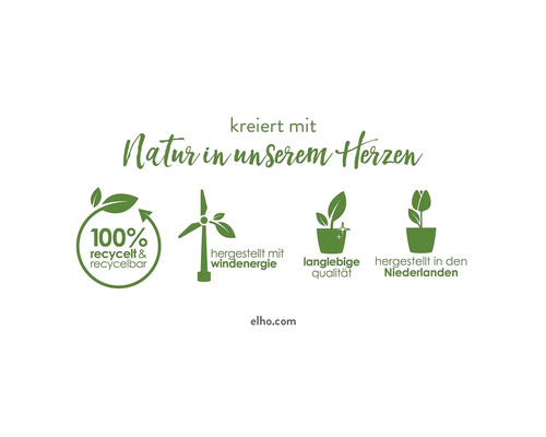 Vlastnosti udržateľnosti: Vyrobené zo 100 percent recyklovaného materiálu, vyrobené pomocou veternej energie, trvanlivá kvalita, vyrobené v Holandsku