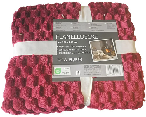 Flanelová deka, približne 150 x 200 centimetrov