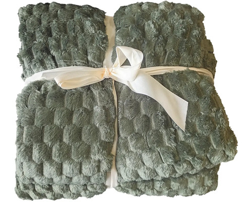 Sivá plyšová deka so stuhou