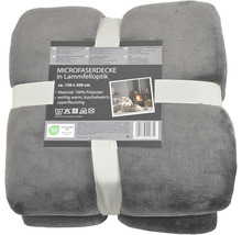 Sivá mikroflísová deka vzhľad ovčej kožešiny, približne 150 x 200 cm