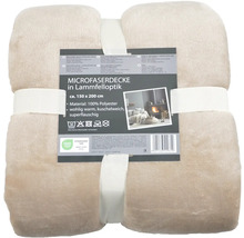 Mikrovláknová deka vo vzhľade jahňacej kožušiny, približne 150 x 200 cm