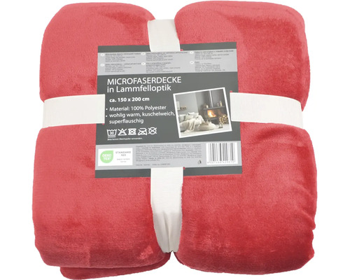 Mikrovláknová deka vo vzhľade ovčej kožušiny, cca 150 x 200 cm, materiál: 100 percent polyester