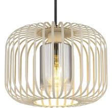 Závesná lampa s kovovým a skleneným tienidlom