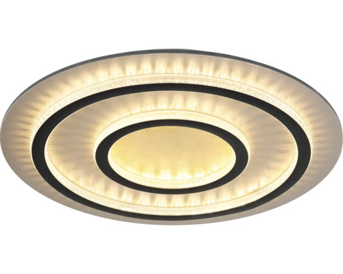 Okrúhle LED stropné svietidlo s koncentrickými kruhmi