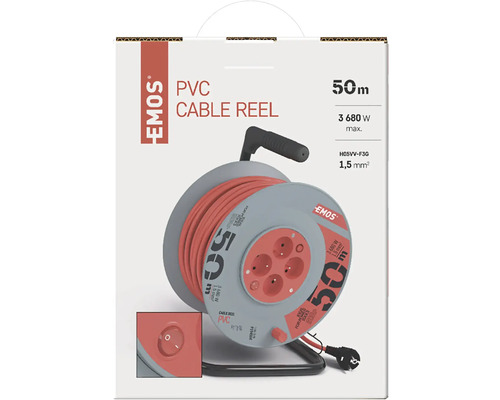 Káblový bubon Emos s 50 metrami PVC kábla