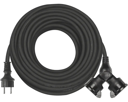 Predlžovací kábel so zástrčkou a dvojitou spojkou