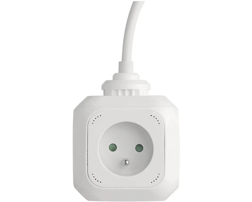Biela zásuvka s napájacím káblom