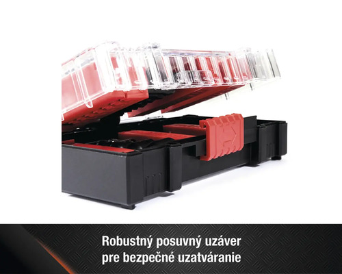Box na náradie s priehľadným vekom a posuvným uzáverom