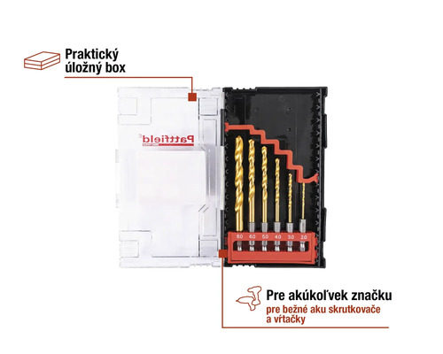 Sada vrtákov v úložnom boxe