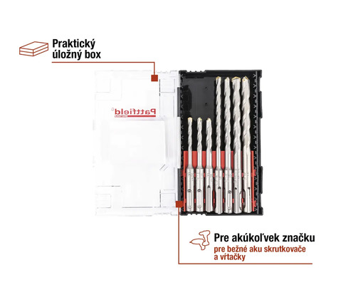 Sada vrtákov v úložnom boxe