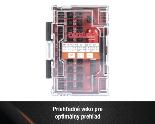 Sada bitov Pattfield s priehľadným vekom