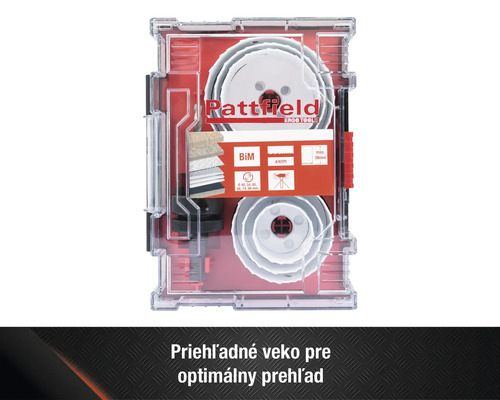 Sada dierových píl Pattfield v priehľadnom plastovom kufríku