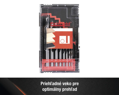 Sada Forstnerových vrtákov v plastovom kufríku