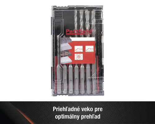 Sada vrtákov Pattfield s držiakom SDS Plus