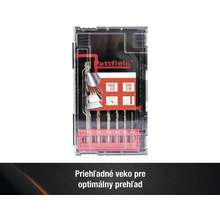 Sada špirálových vrtákov Pattfield HSS-CO v priehľadnom plastovom kufríku