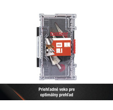 Sada stupňovitých vrtákov v priehľadnej krabičke