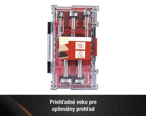 Sada Forstnerových vrtákov v kufríku