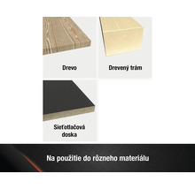 Zobrazenie rôznych drevených materiálov: drevo, drevené trámy a sieťotlačové dosky.