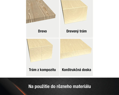 Zobrazenie dreva, drevených trámov, kompozitných trámov a konštrukčnej dosky